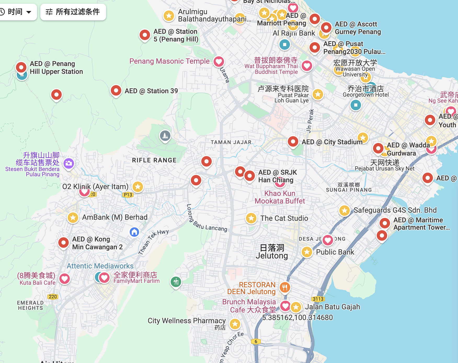 AED Location Map